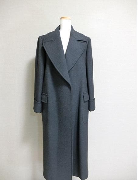 イタリア製　白タグ　Max Mara　ロング　ガウンコート　グレー　３８