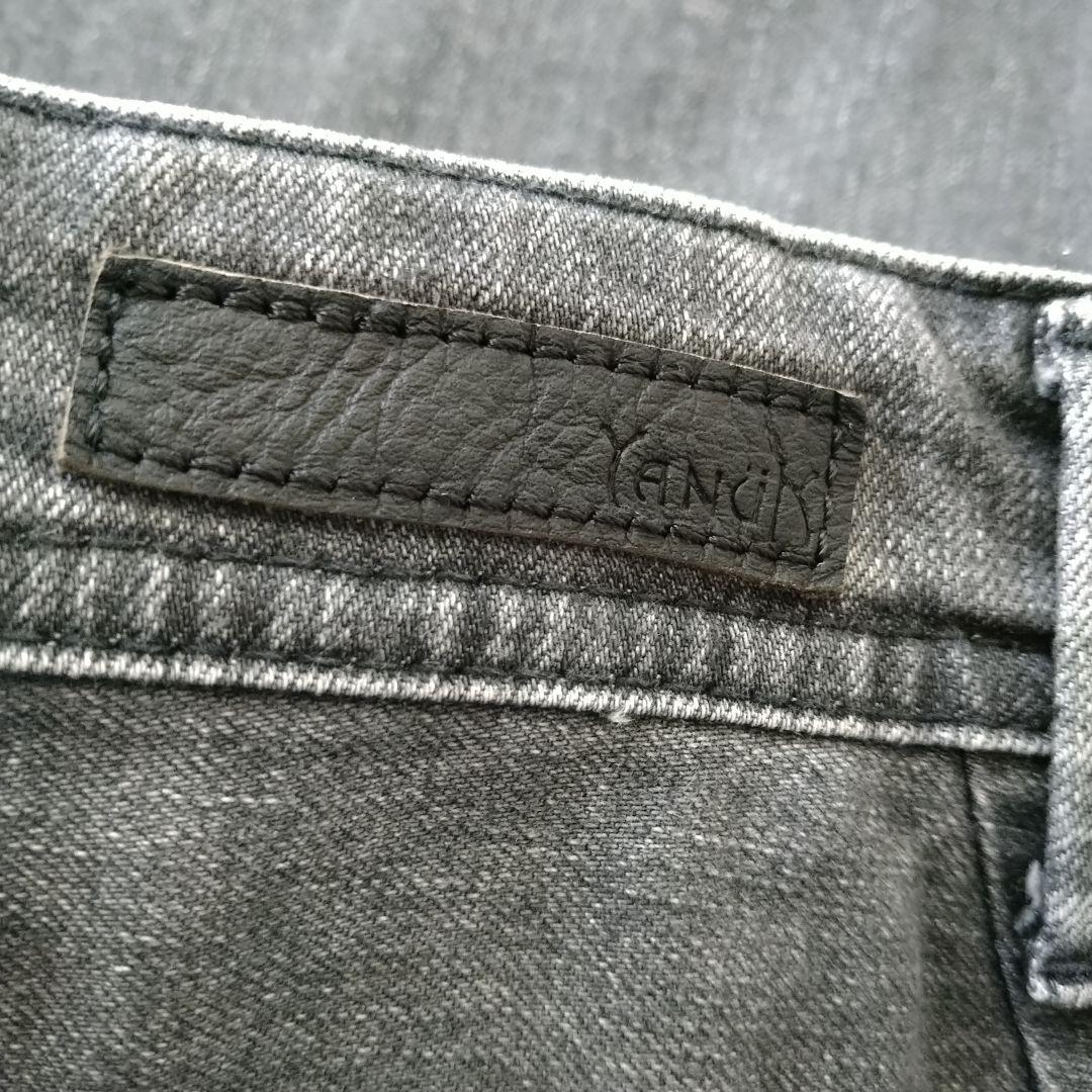 【美品】YANUK ルーズストレート JOAN ジョーン 25 ULG　グレー