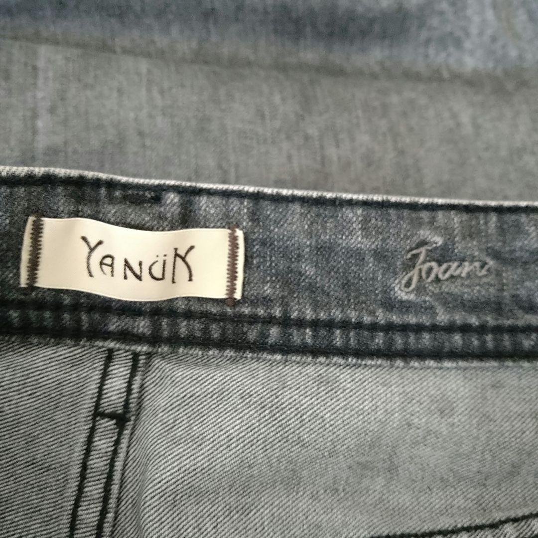 【美品】YANUK ルーズストレート JOAN ジョーン 25 ULG　グレー