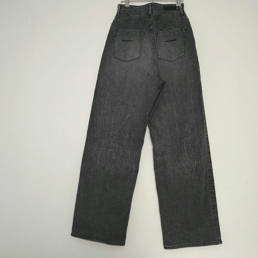 【美品】YANUK ルーズストレート JOAN ジョーン 25 ULG　グレー