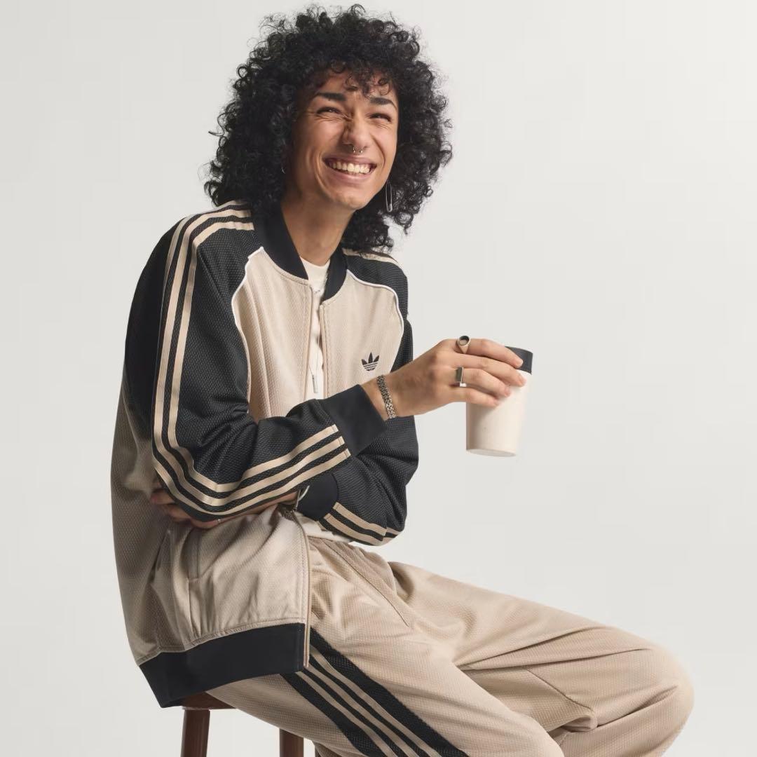 上下セット adidas ルーズ メッシュ トラックトップ/パンツ