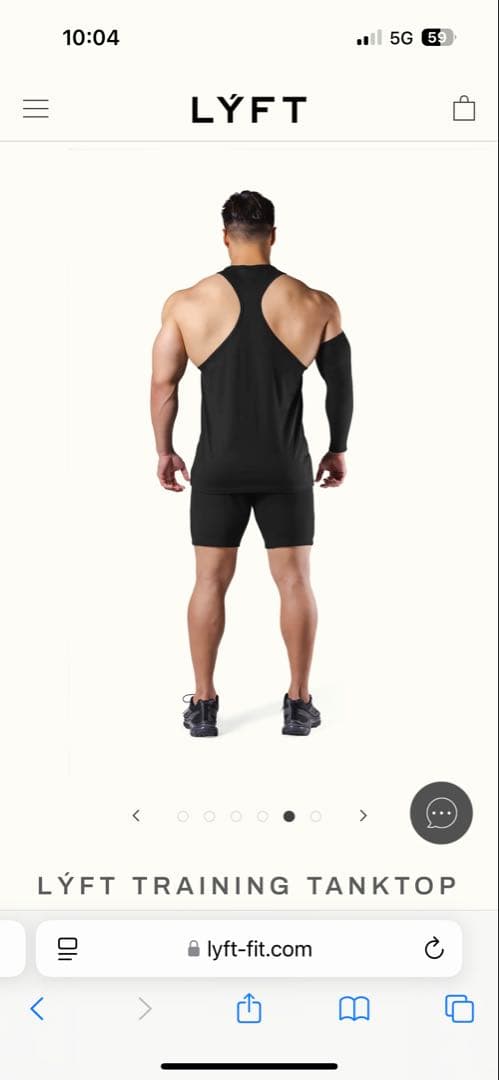 トップス LYFT TRAINING TANKTOP BLACK