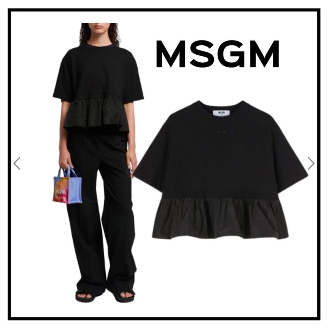 【MSGM】ペプラムヘム Tシャツ