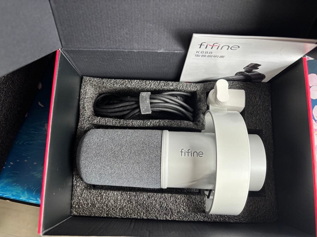 FIFINE ダイナミックマイク ホワイト K688W