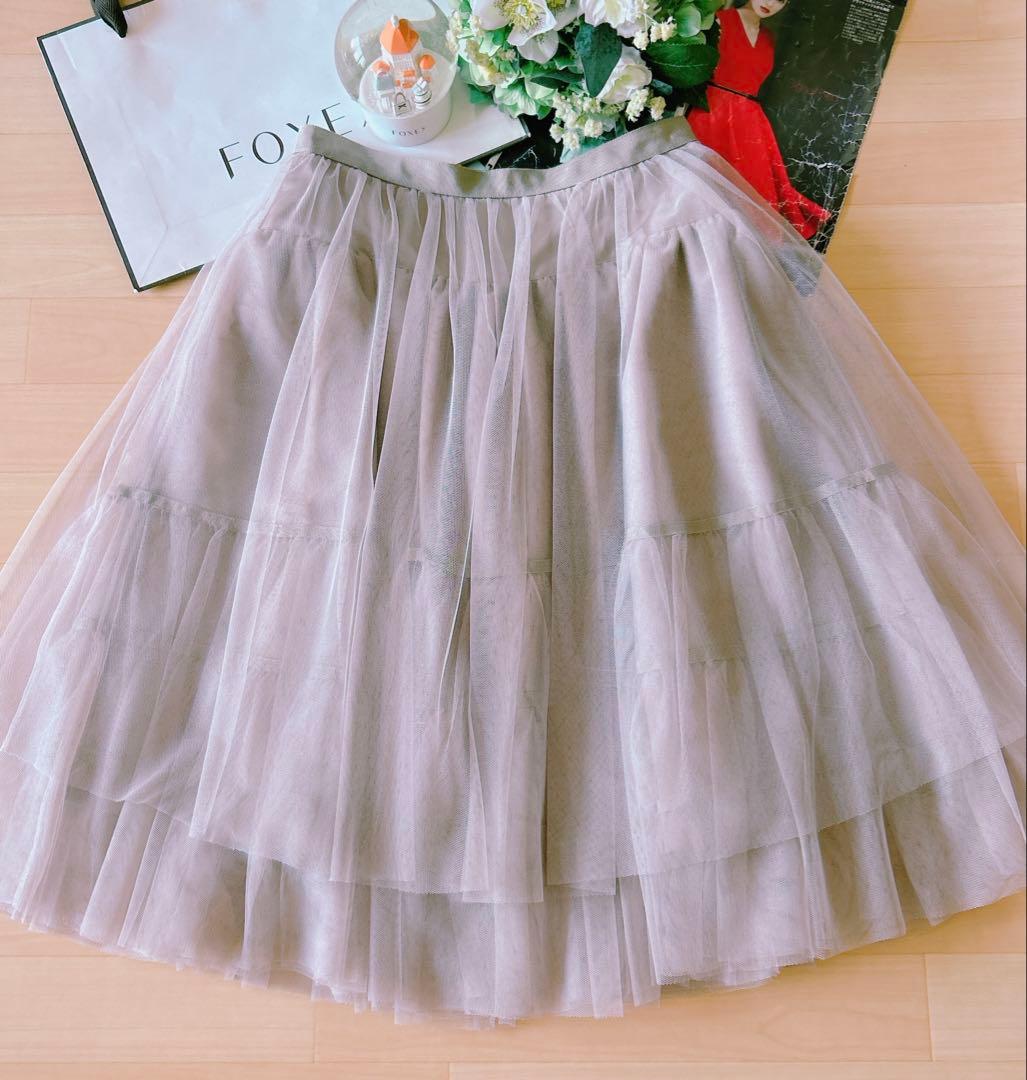 極美品！FOXEYチュールスカート 40 Rene foxeyフォクシー