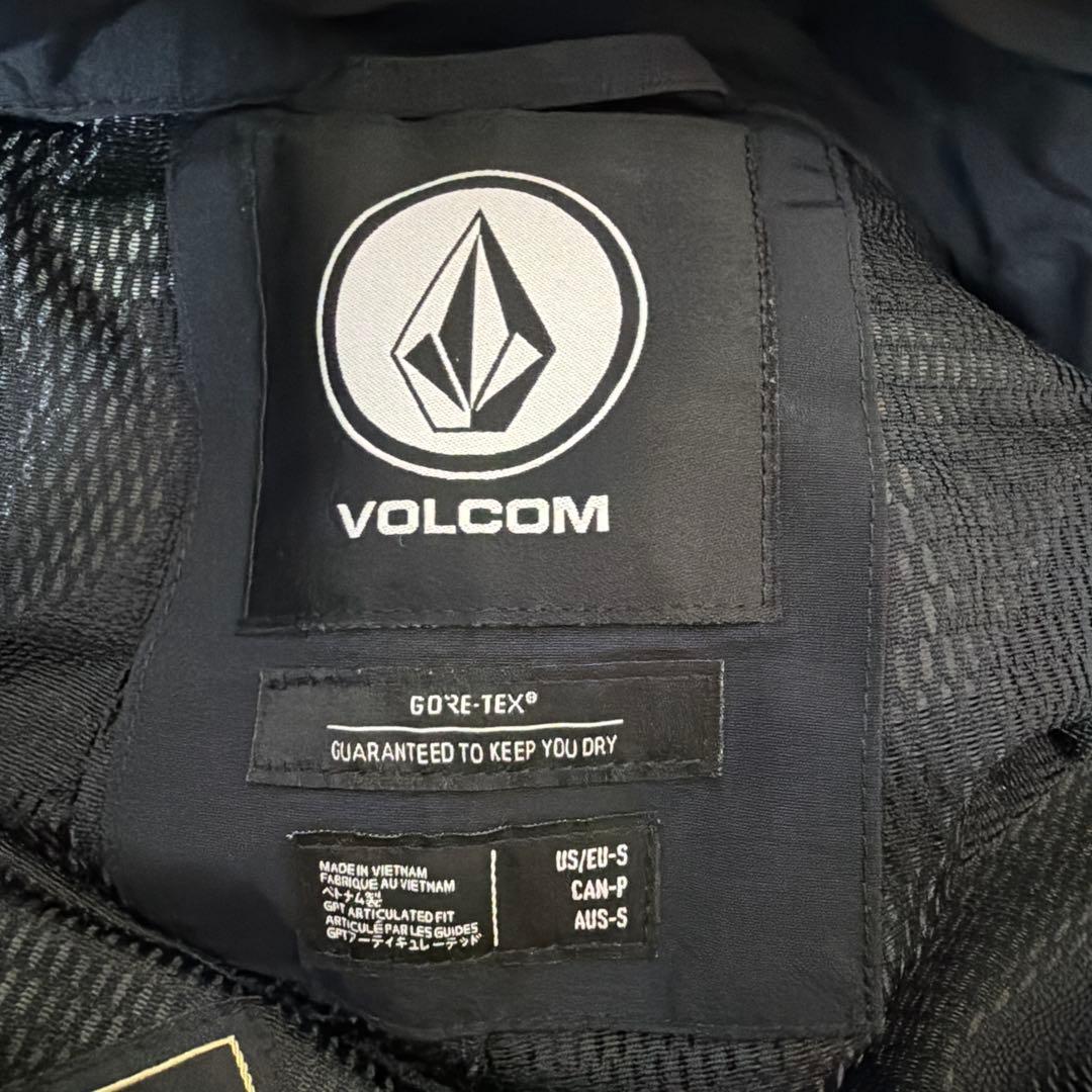 VOLCOM ゴアテックス ビブパンツ US-S ブラック スノーボードウェア