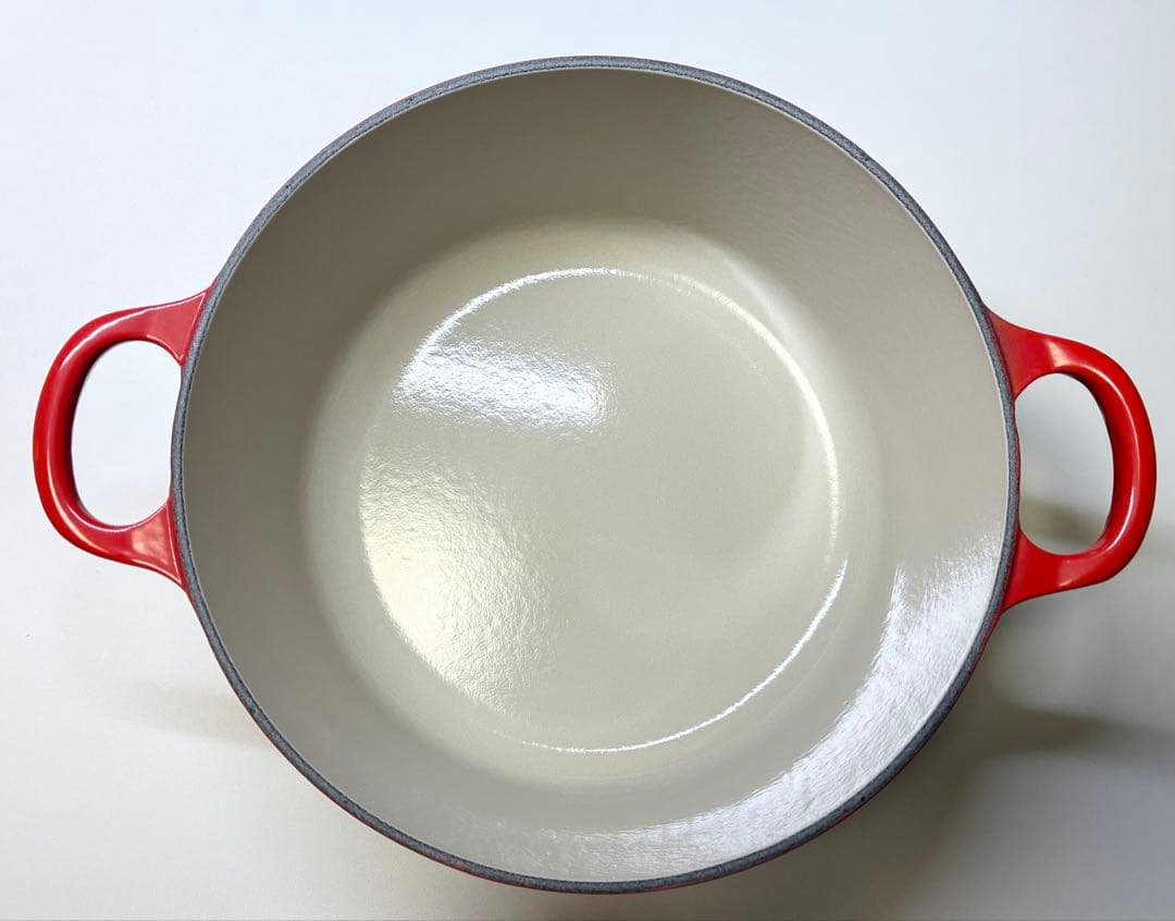 ふくしょう LE CREUSETココットロンド 22CM チェリーレッド赤