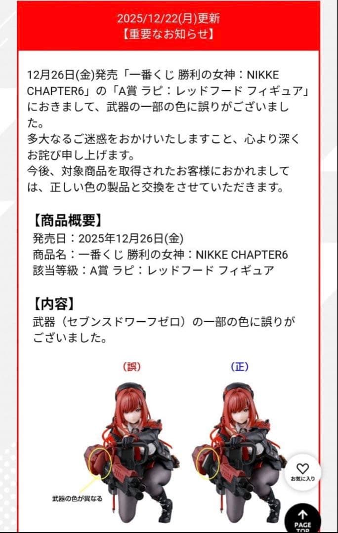 一番くじ　勝利の女神　NIKKE ニケ　チャプター6 Ａ賞　ラピ　フィギュア