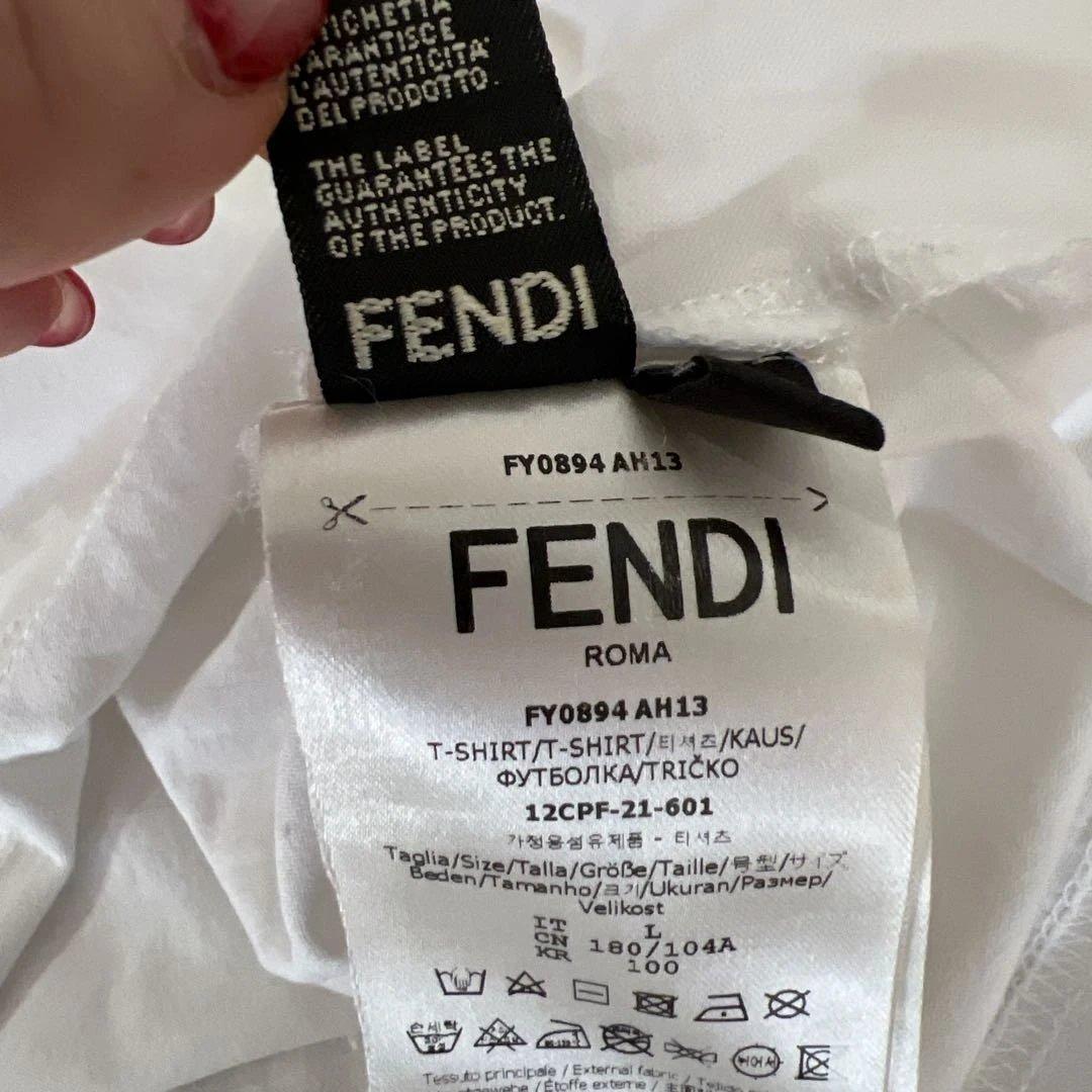 FENDI メンズTシャツ　ホワイト　L
