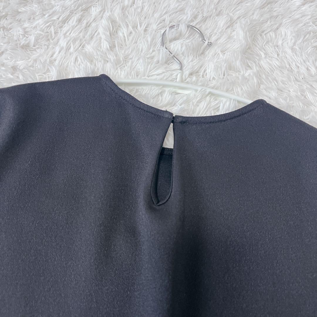 美品✨YOKOCHANヨーコチャン 裾フリルワンピースドレス ブラック 36 S