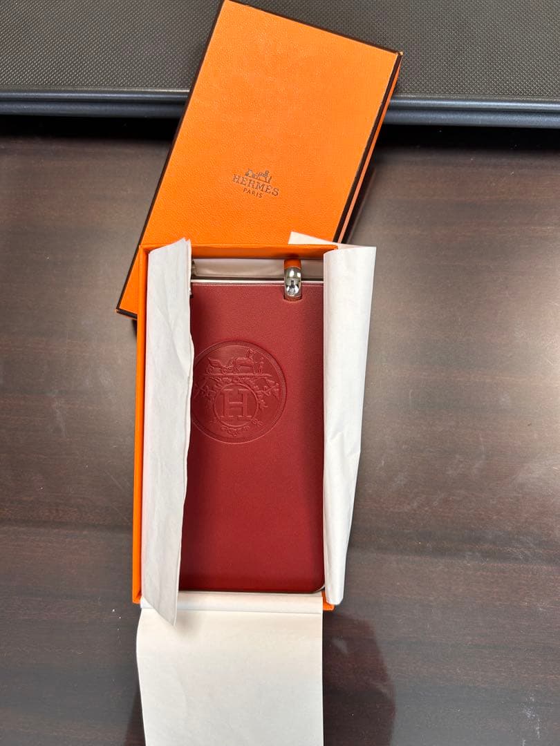 HERMES レザー メモ帳、ノート、付箋セット