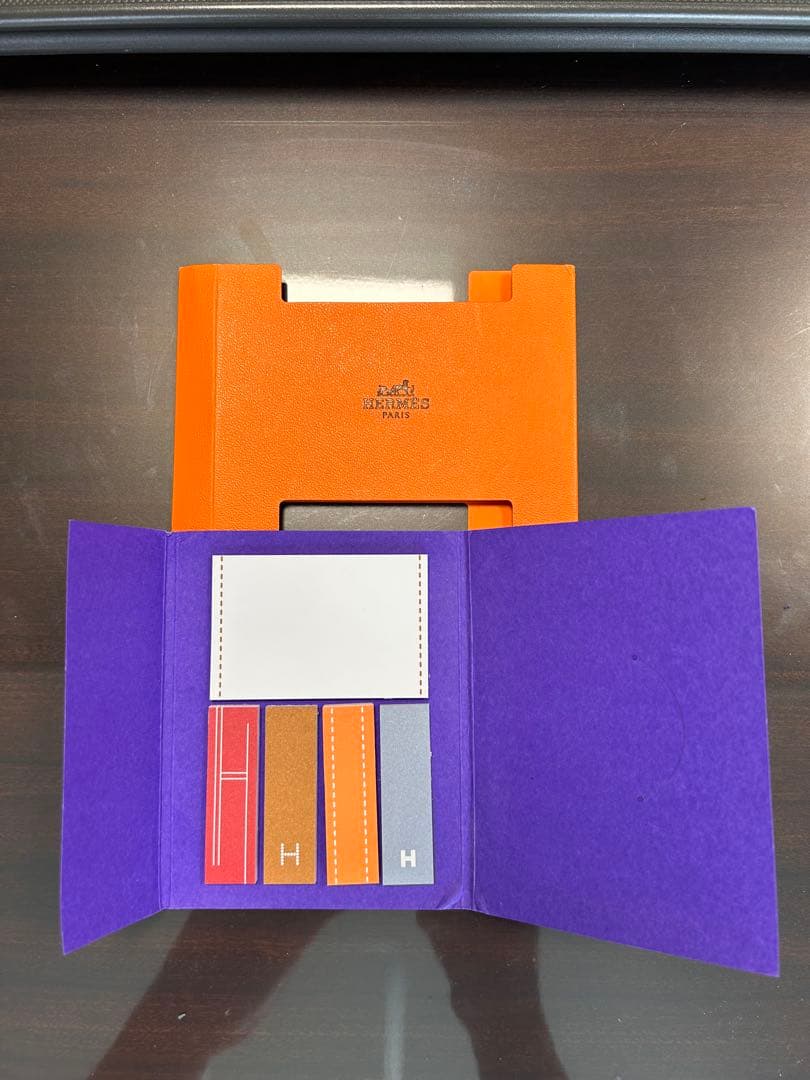 HERMES レザー メモ帳、ノート、付箋セット