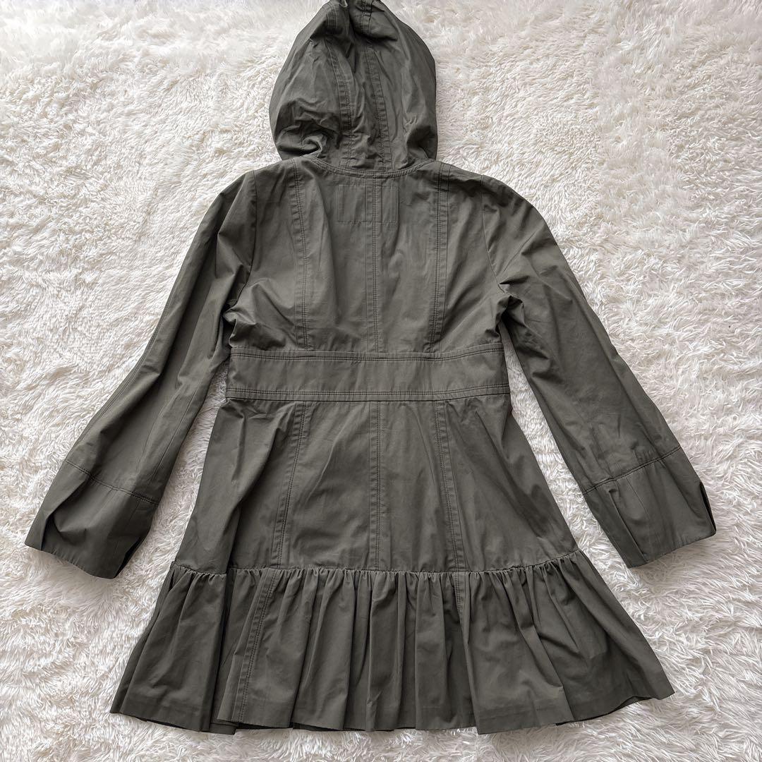 【美品 】バーバリーブルーレーベル フーデッドコート カーキ 38 綿100%
