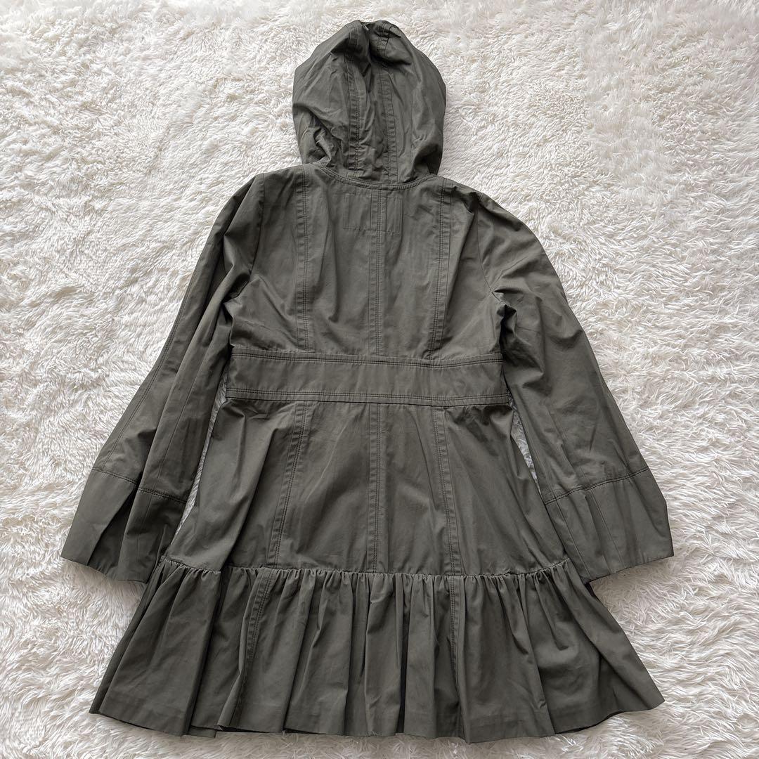 【美品 】バーバリーブルーレーベル フーデッドコート カーキ 38 綿100%