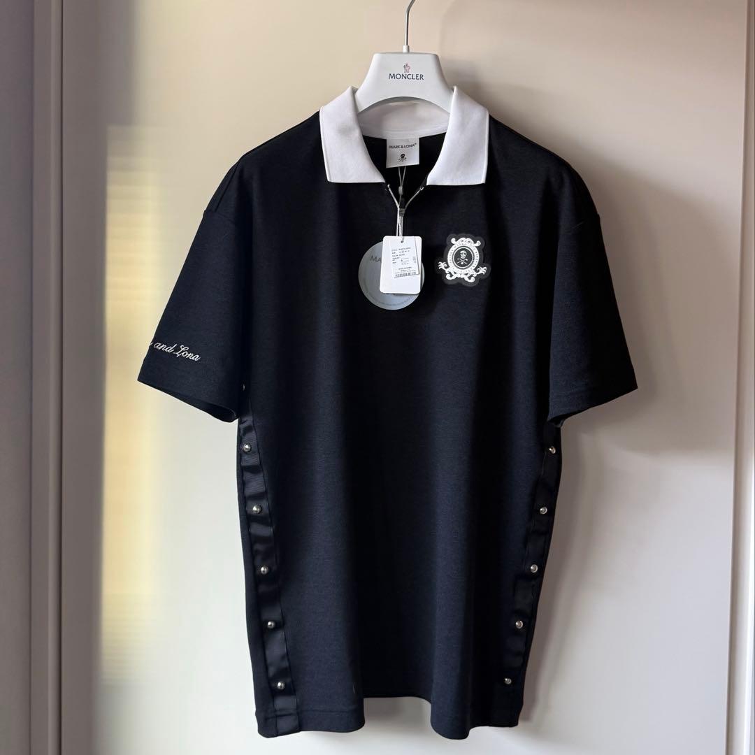 新品 ★ MARK&LONA ポロシャツ ブラック マーク&ロナ 国内正規品