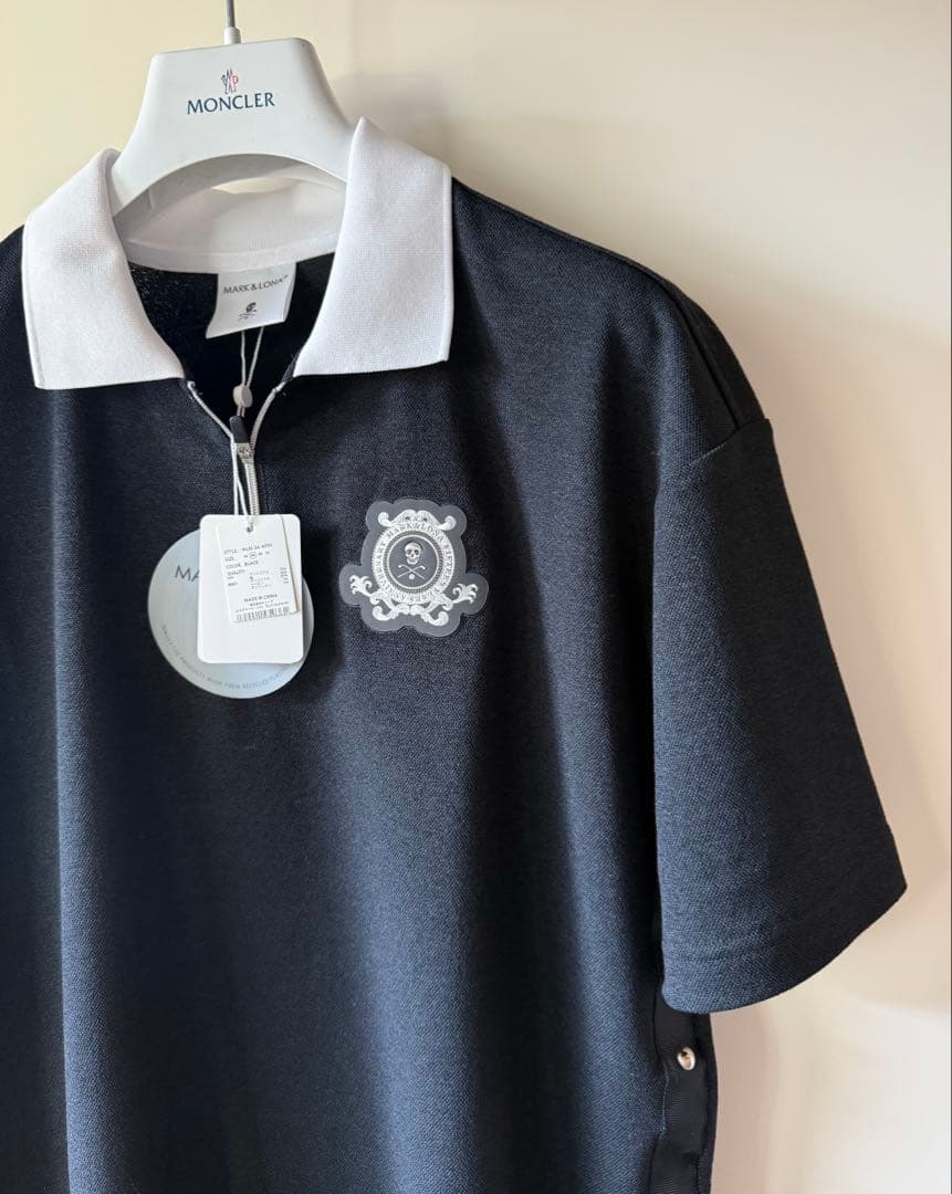 新品 ★ MARK&LONA ポロシャツ ブラック マーク&ロナ 国内正規品