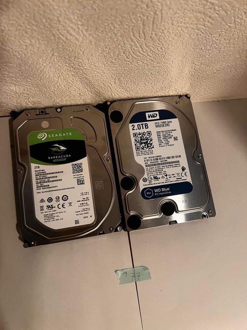 Seagate Barracuda & WD Blue 2TB HDDセット