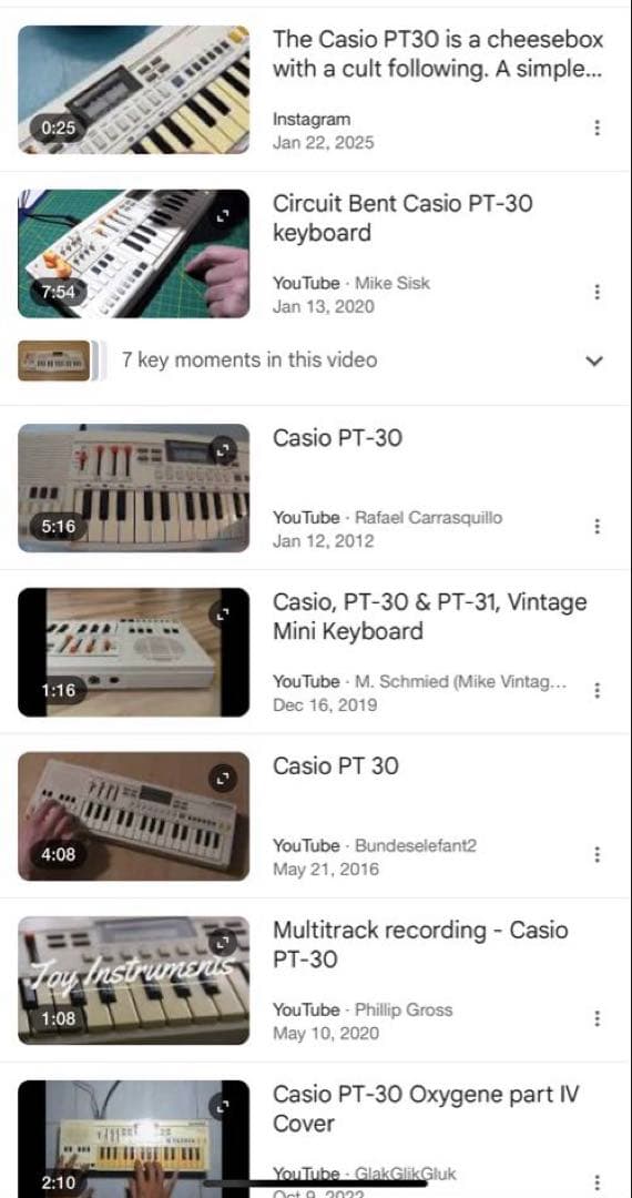 Casio PT-30☆セミアナログ式シンセサイザー☆1983年☆昭和レトロ☆
