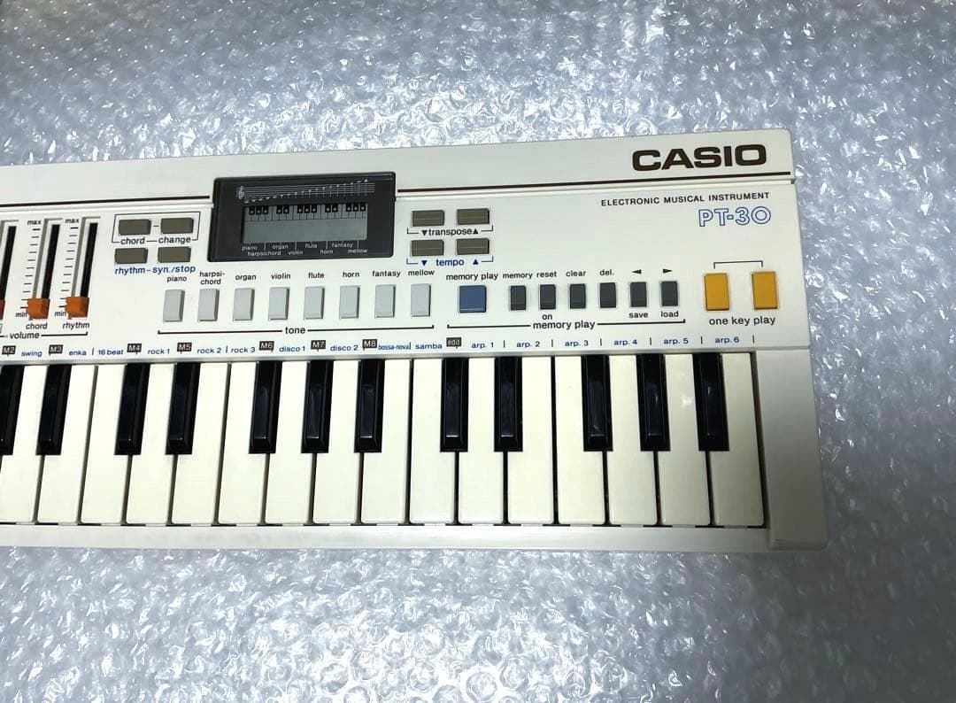 Casio PT-30☆セミアナログ式シンセサイザー☆1983年☆昭和レトロ☆