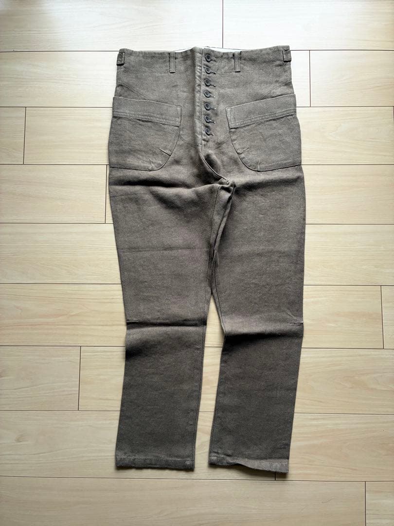 【新品未使用】GASA* Que? リネンクロッチパンツ　ブラウン