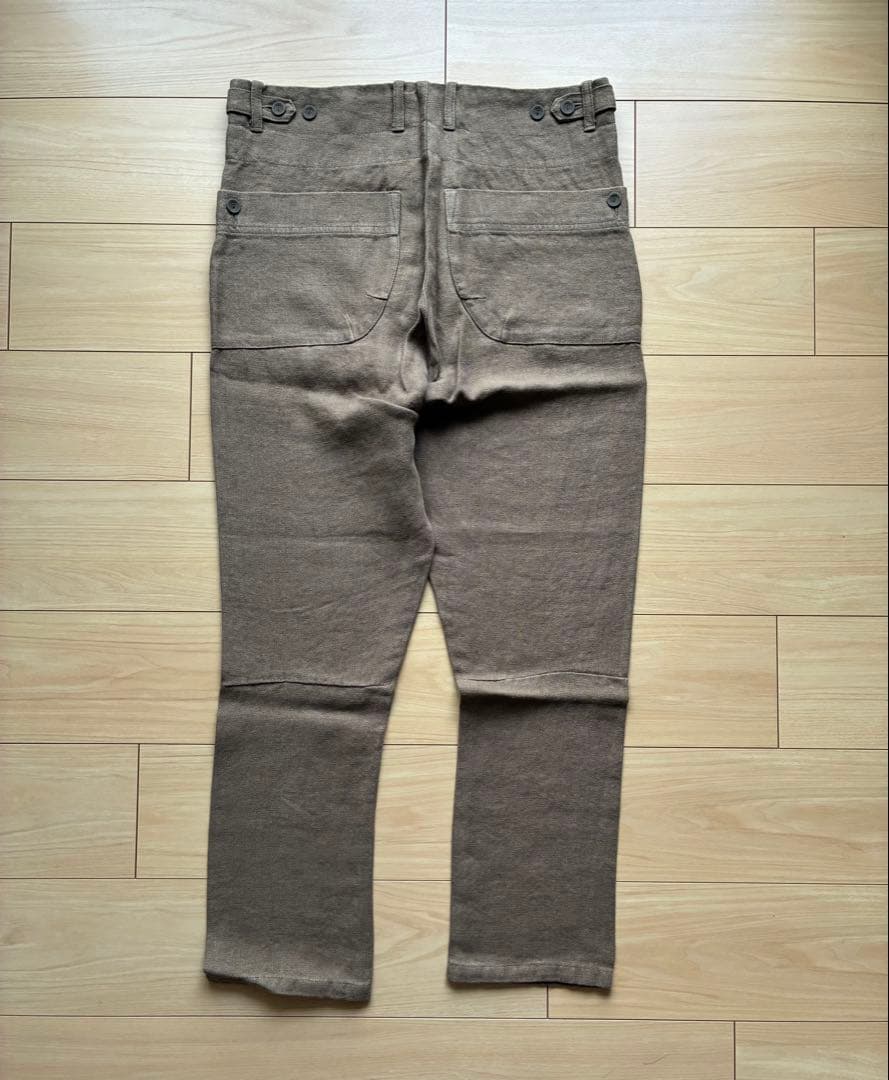 【新品未使用】GASA* Que? リネンクロッチパンツ　ブラウン