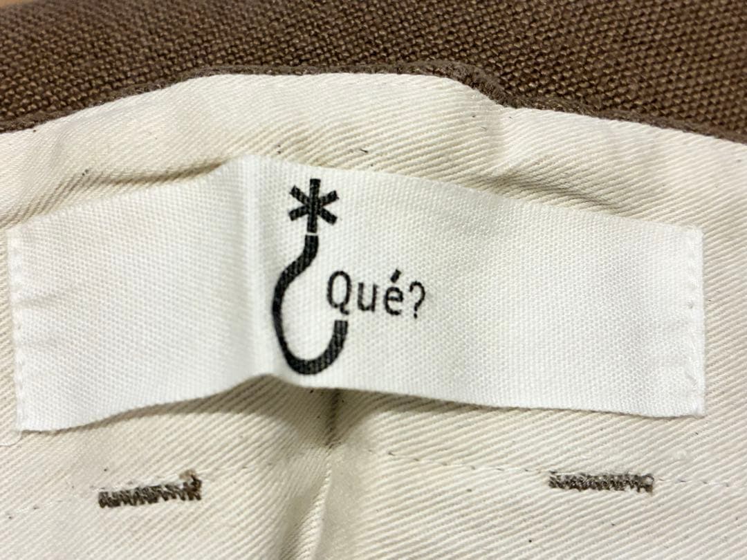 【新品未使用】GASA* Que? リネンクロッチパンツ　ブラウン