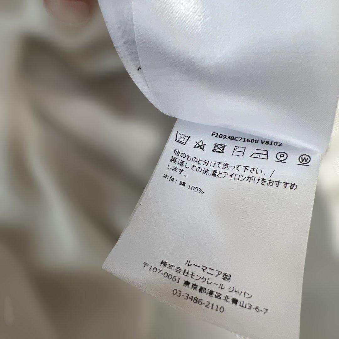 ⭐*️様 MONCLER ロゴ刺繍 半袖Tシャツ ホワイト