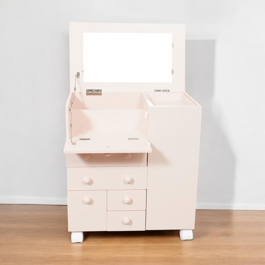 【新品】たっぷり収納 コスメワゴン　お洒落 ドレッサー　アウトレット