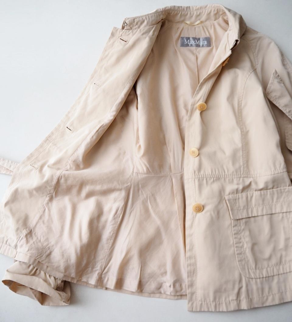 MaxMara マックスマーラ ベージュ ショートトレンチコート 38