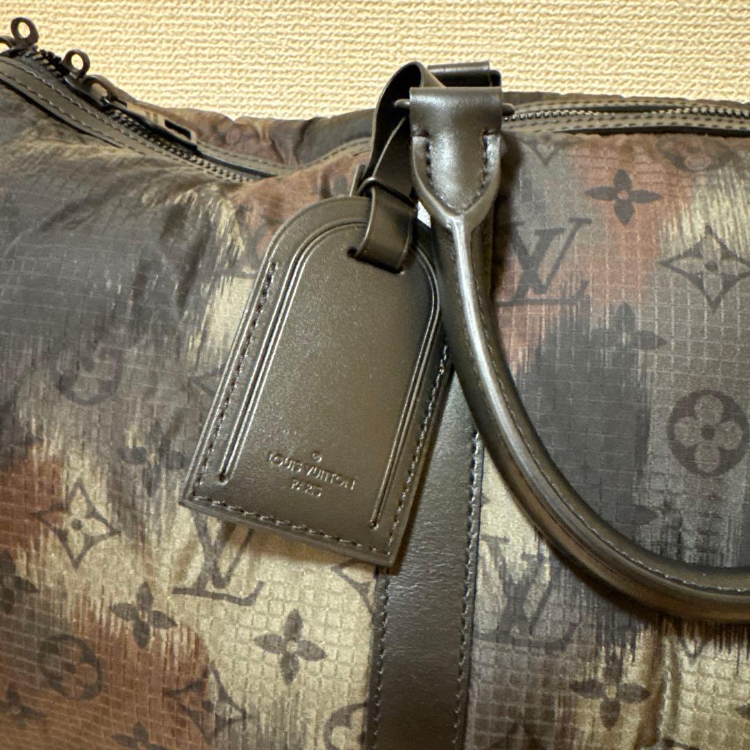 【美品】LOUIS VUITTON キーポルバンドリエール50 カモフラ