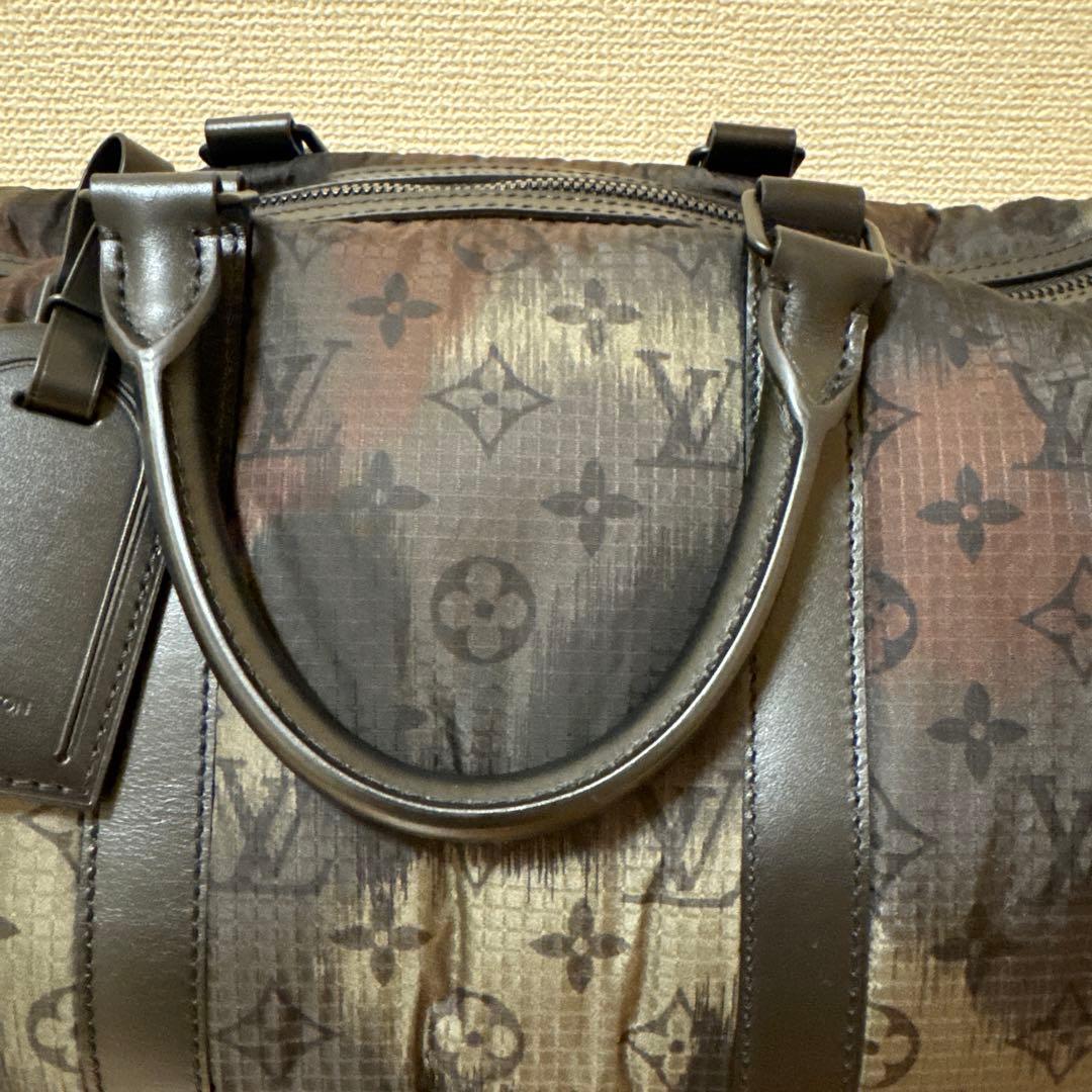 【美品】LOUIS VUITTON キーポルバンドリエール50 カモフラ