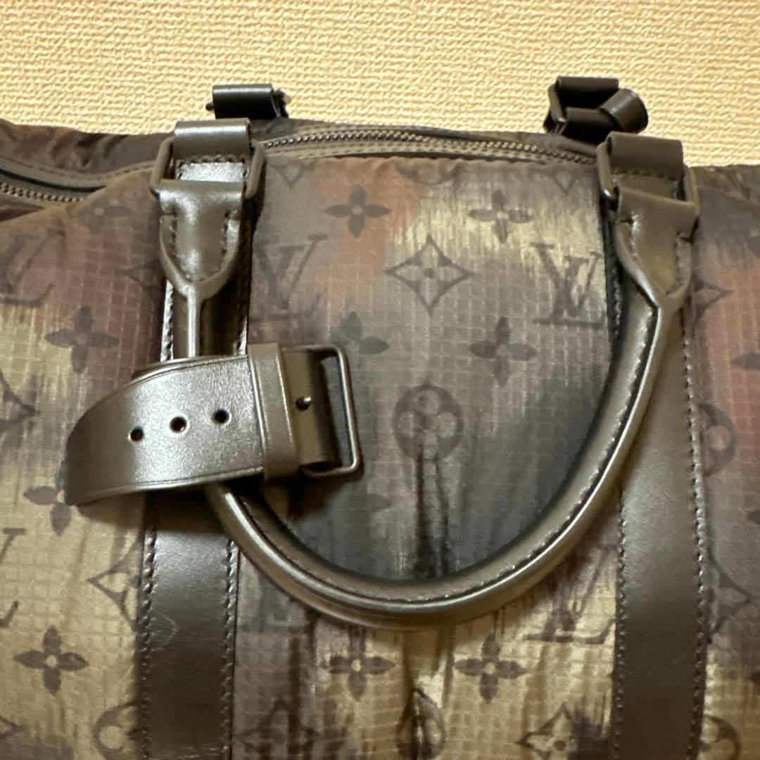 【美品】LOUIS VUITTON キーポルバンドリエール50 カモフラ