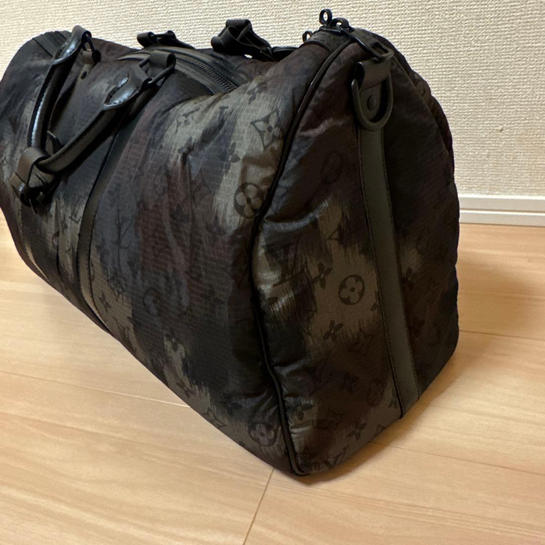 【美品】LOUIS VUITTON キーポルバンドリエール50 カモフラ