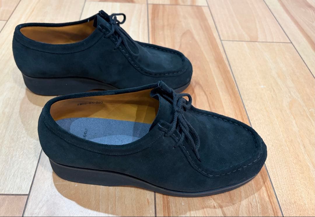 【美品】Footworksチロリアンスエード　ブラック26.0センチ
