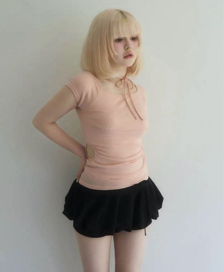 トップス andmary Mary logo ribbon tops