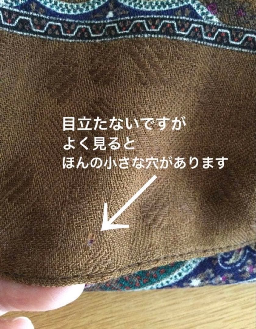 日本製　イヴサンローラン ウール シルク 大判 スカーフ ショール