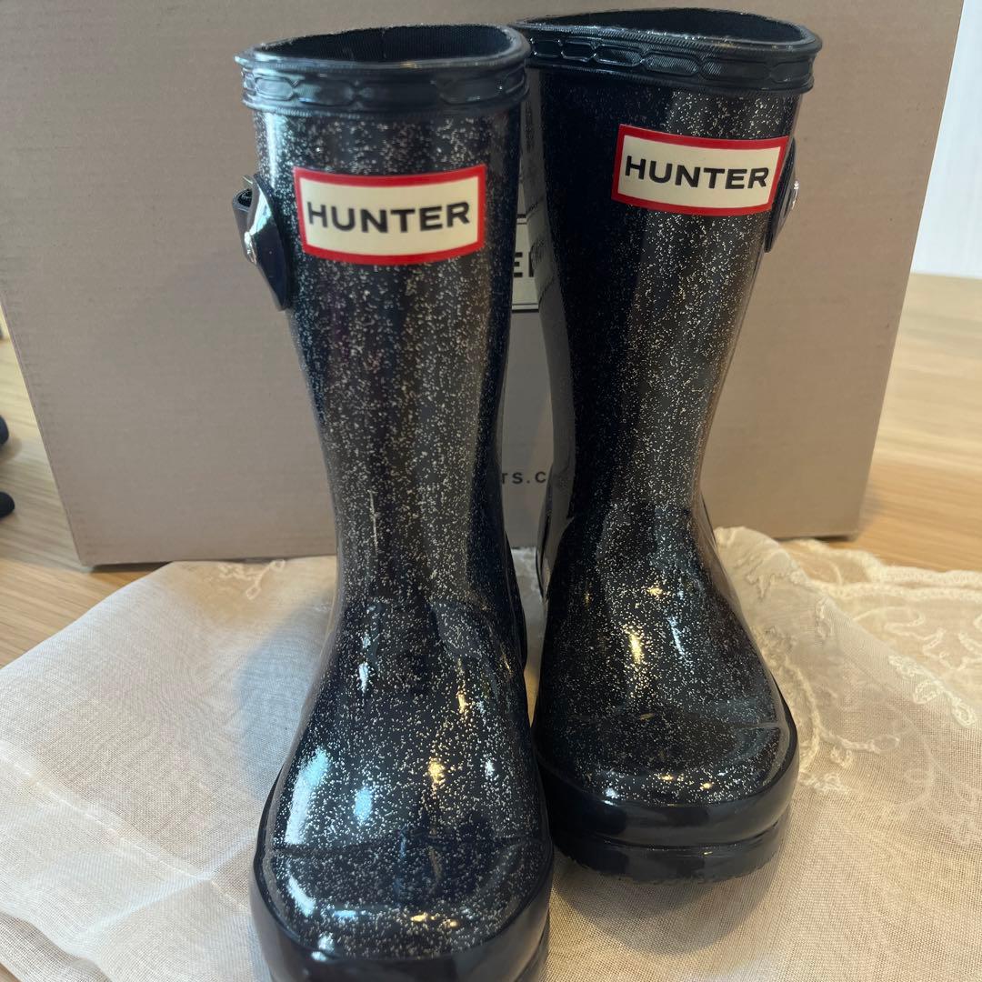 値下げ中　HUNTER ラメ入り長靴　16.7cm