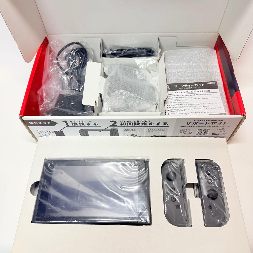 完品　バッテリー強化モデル　Nintendo Switch グレー　スイッチ