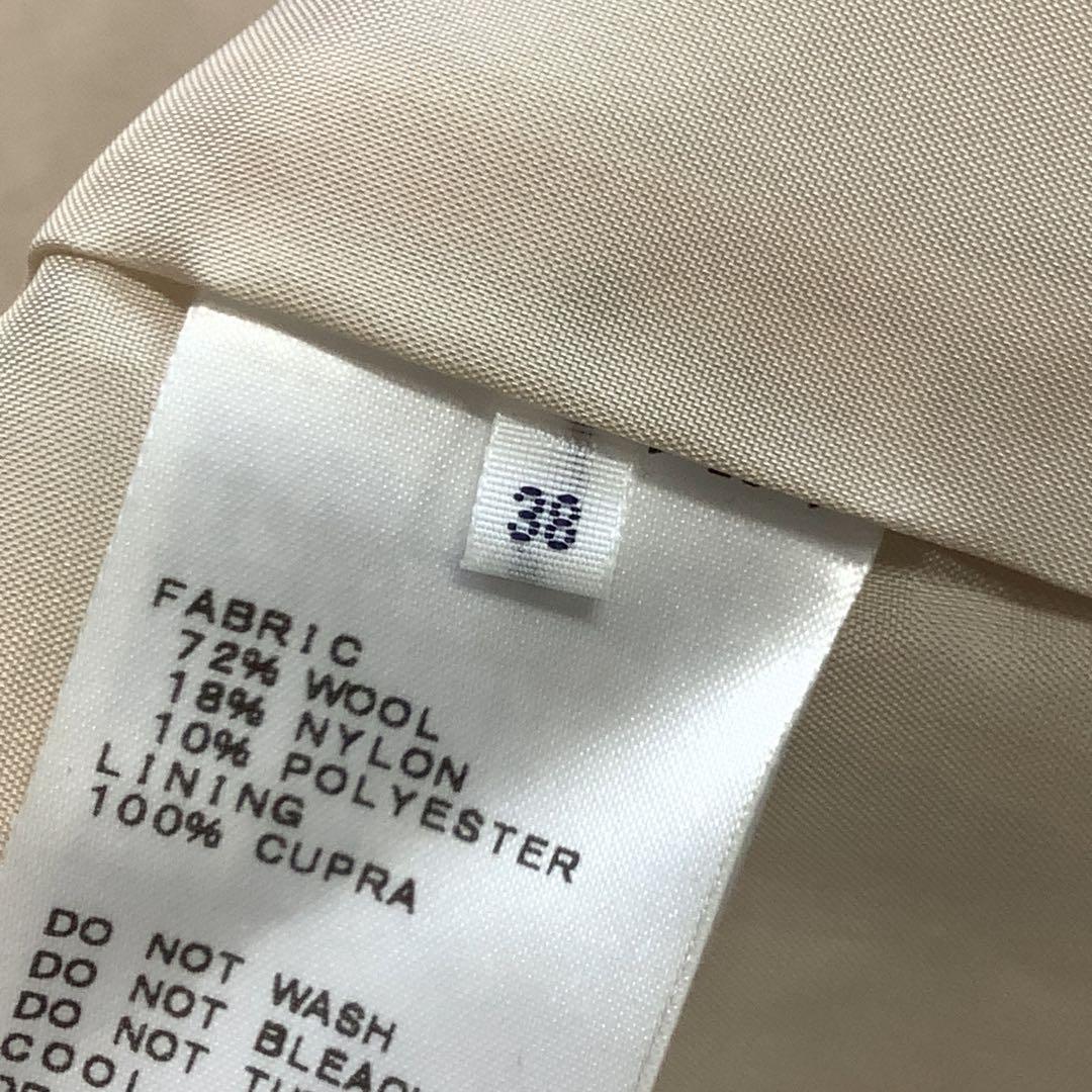 IÈNA ノーカラー V開き ロング コート ワンボタン