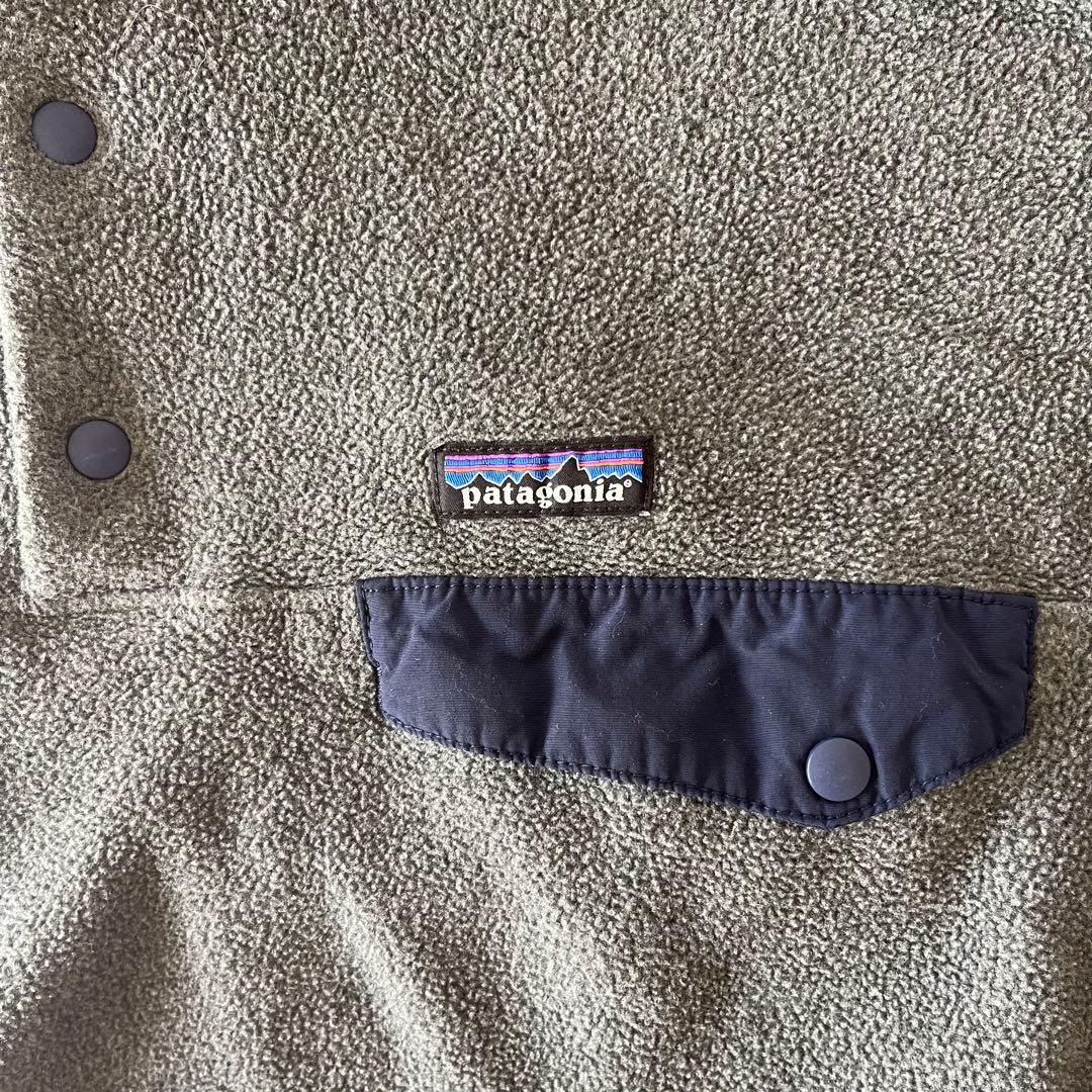 Patagonia Snap-Tフリース★ネイビー×グレー　メンズL★柴田ひかり