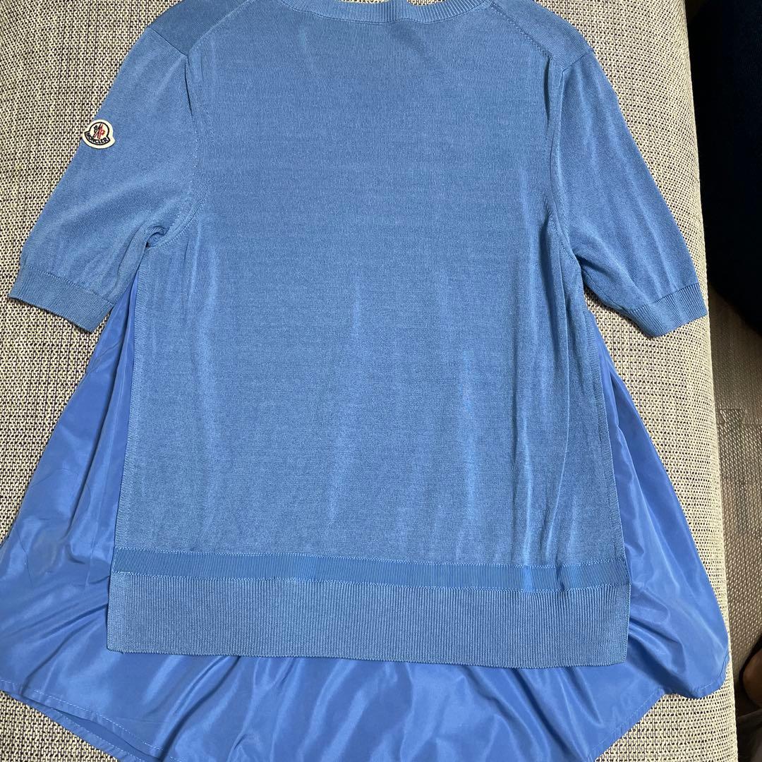 Moncler 異素材切替クルーネックニット