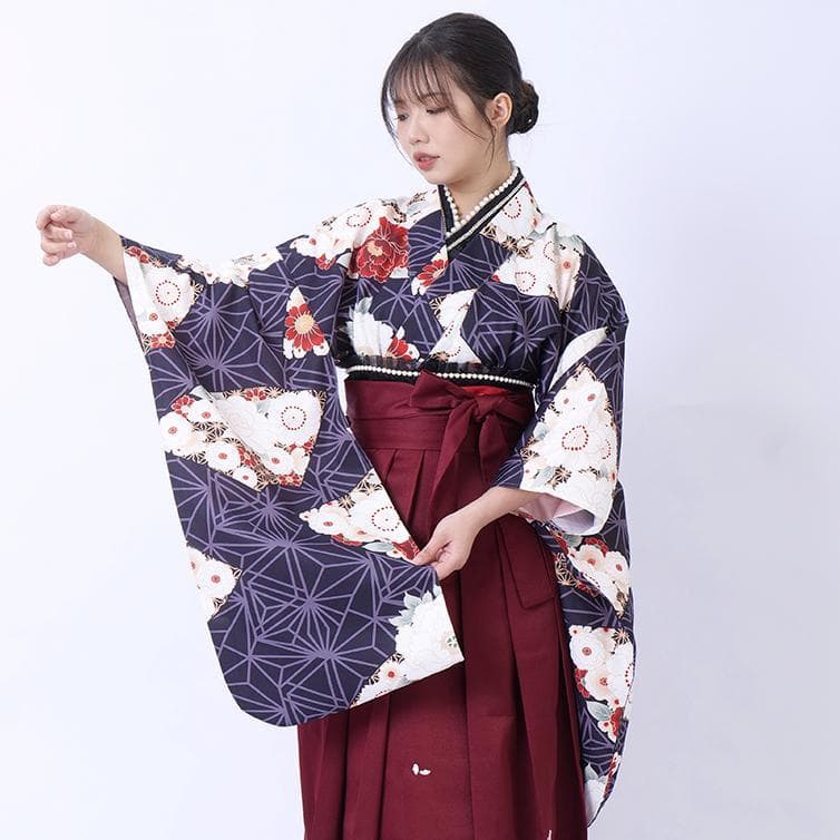 二尺袖 卒業式 袴 着物 新品 前撮り 単品 卒業 袴 フリーサイズ ご卒業用
