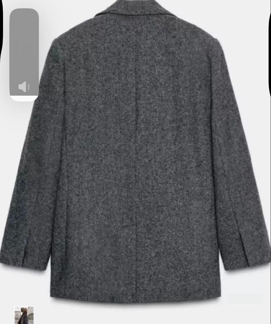 【berry⭐︎】ZARA 2025aw ウールダブルジャケット グレー S