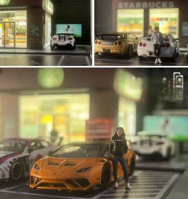 ★限定品★◉1/64サイズジオラマ【STARBUCKS　COFFEECAFE】