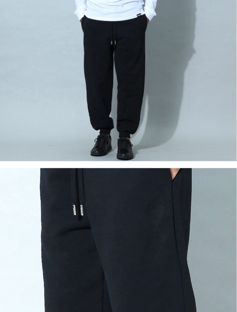 K*様 AMI PARIS スウェットパンツ シンプル ブラック