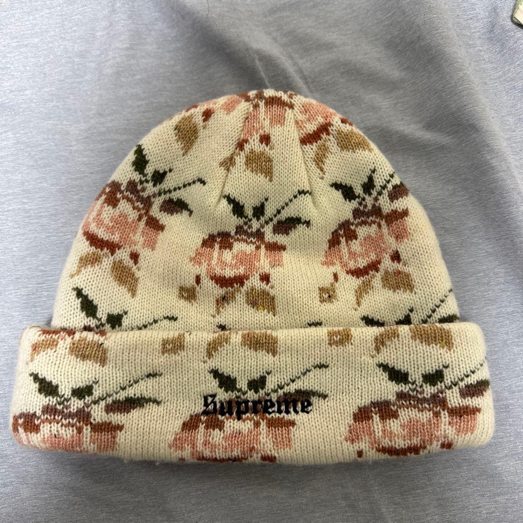 Supreme 花柄 ニット帽