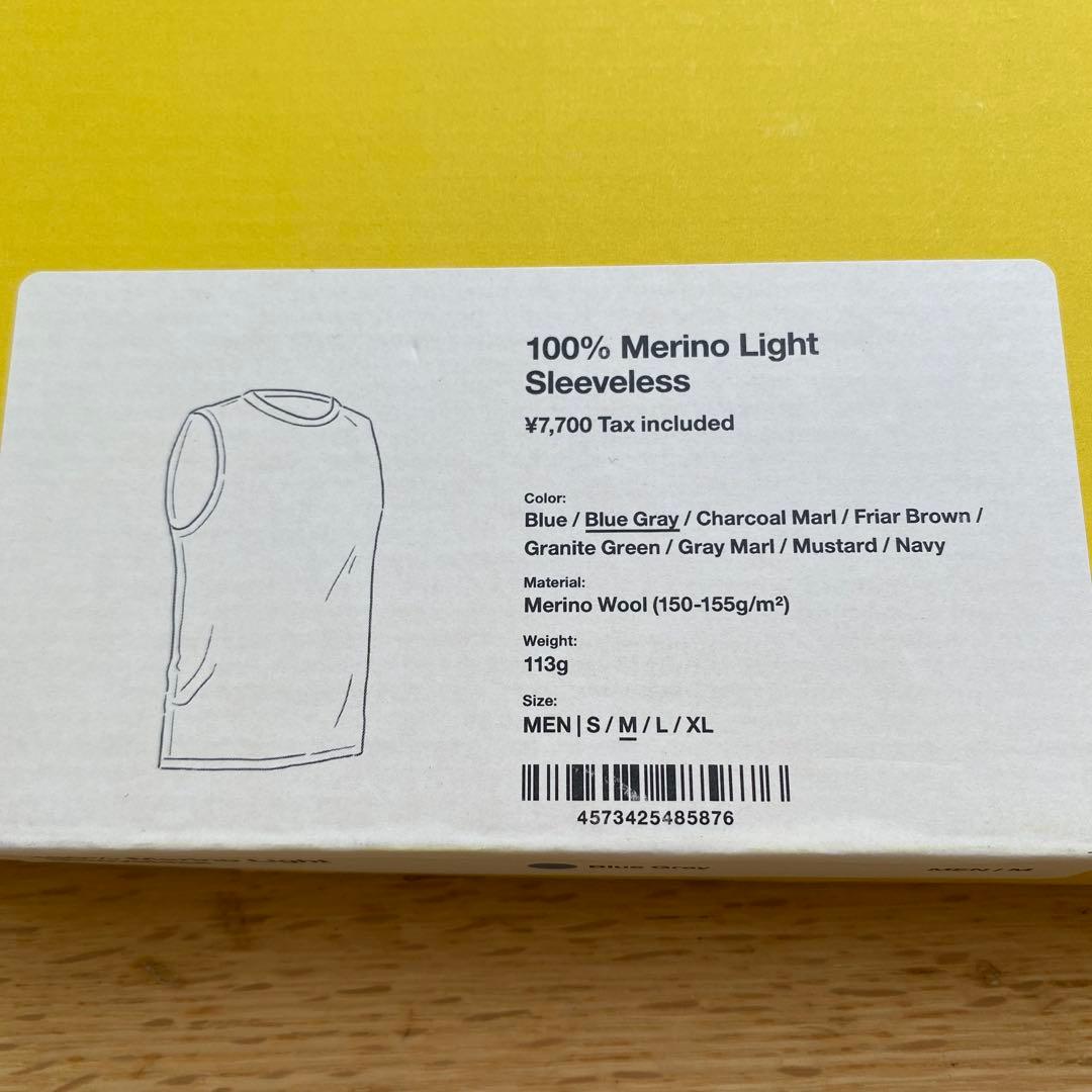 山と道　100% merino sleeveless