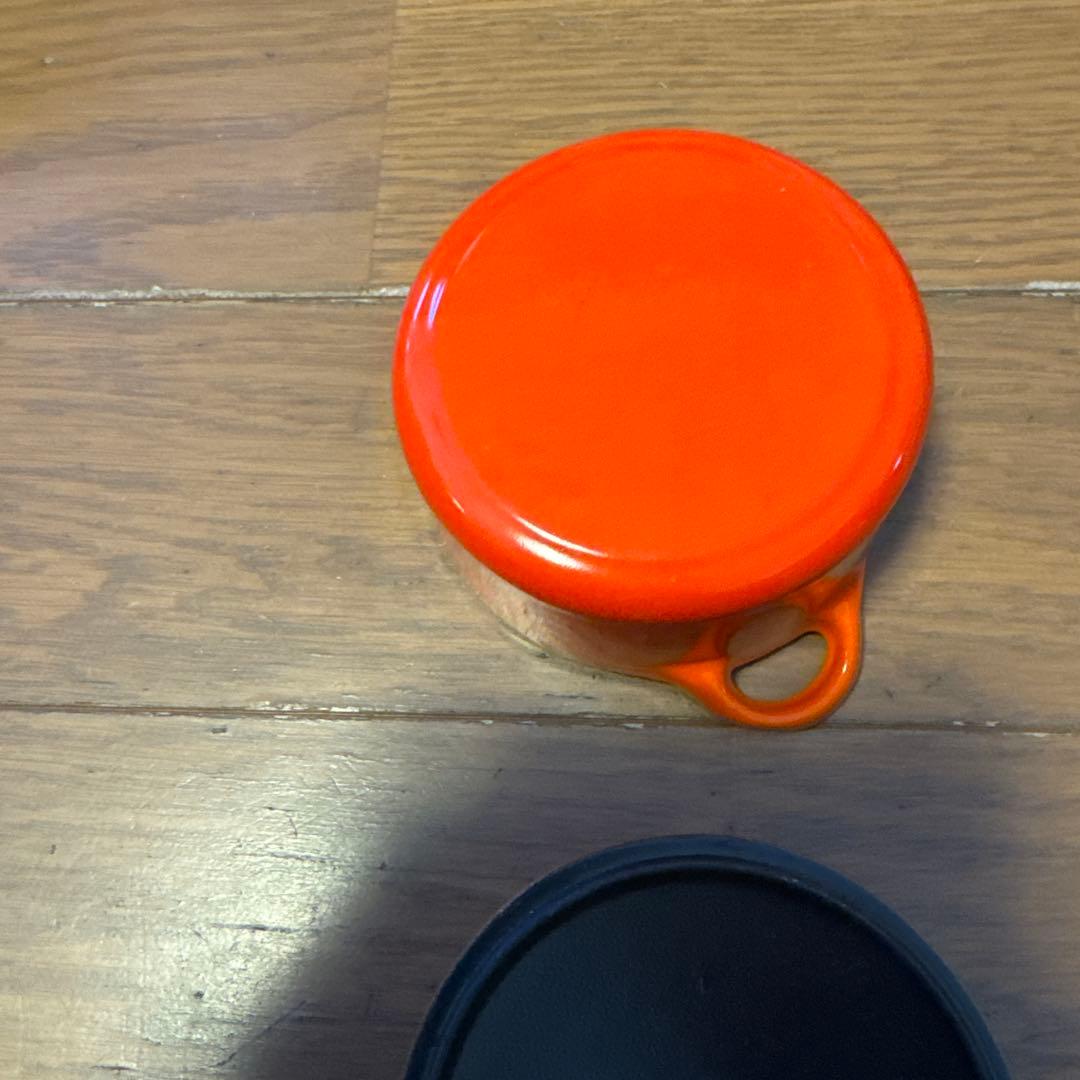 LE CREUSET オレンジ 両手鍋 小型　ココットロンド　離乳食作りにも