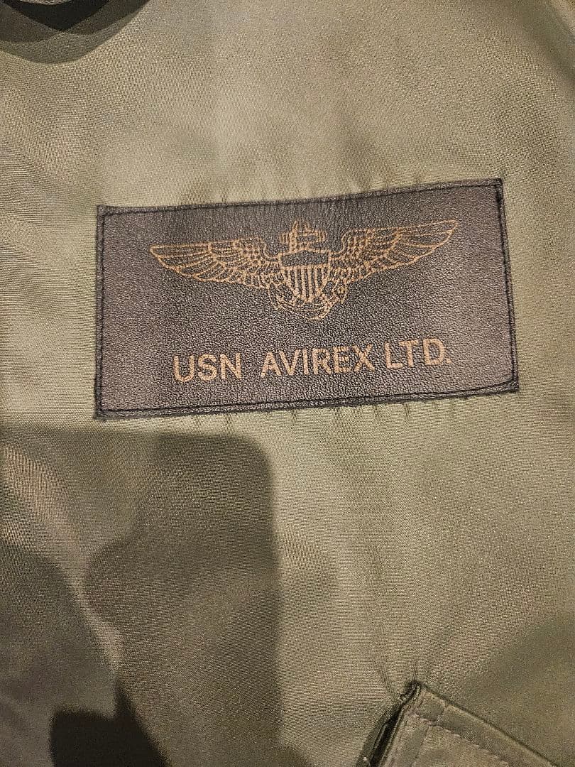 た*読様 AVIREX USN MA-1 フライトジャケット オリーブ