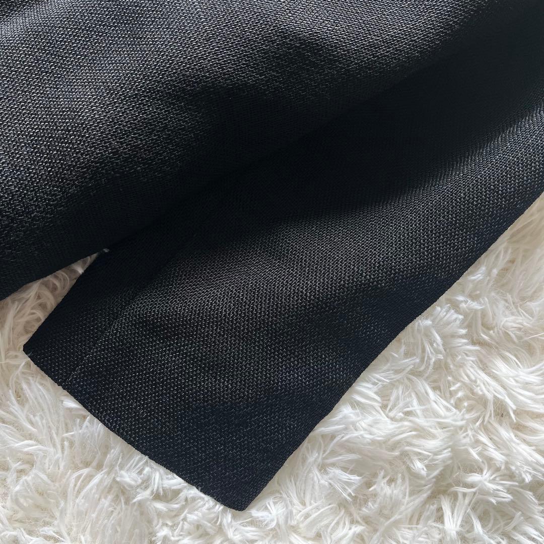 美品 MUSE VASINO オーバーコート ノーカラー ガウンコート ブラック